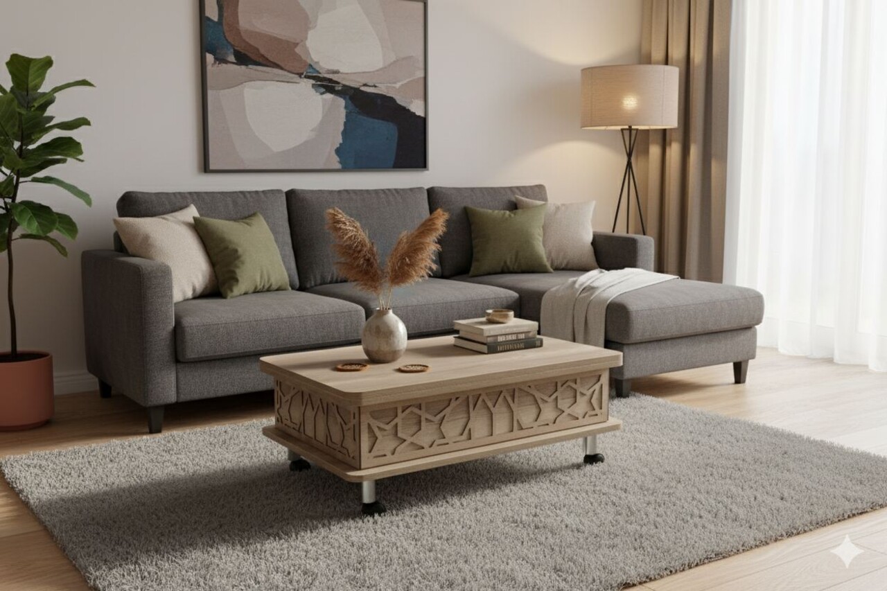 Masuta de cafea, Hanah Home, Adt, 90x40x60 cm, PAL, Alaska - imagine 7